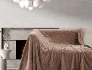 Ριχτάρι Τριθέσιου 170X300 Melinen Flannel Darby Mocca (170×300)