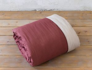 Παπλωματοθήκη Μεμωνομένη King Size Colors – Nima Terracotta / Camel Beige (240×260)